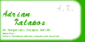 adrian kalapos business card