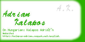 adrian kalapos business card
